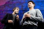 Larry Page, left, and Sergey Brin, co-founders of Google Inc.