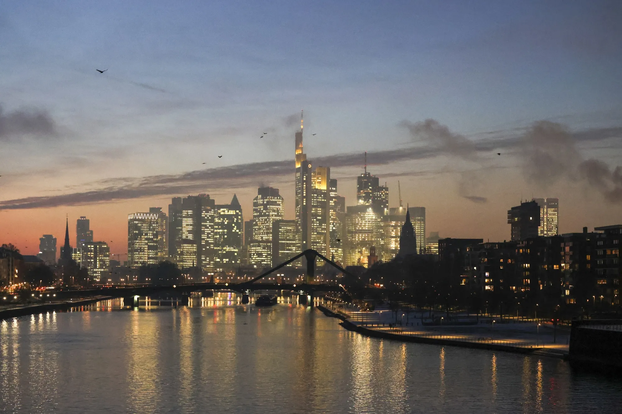 The financial district in Frankfurt.