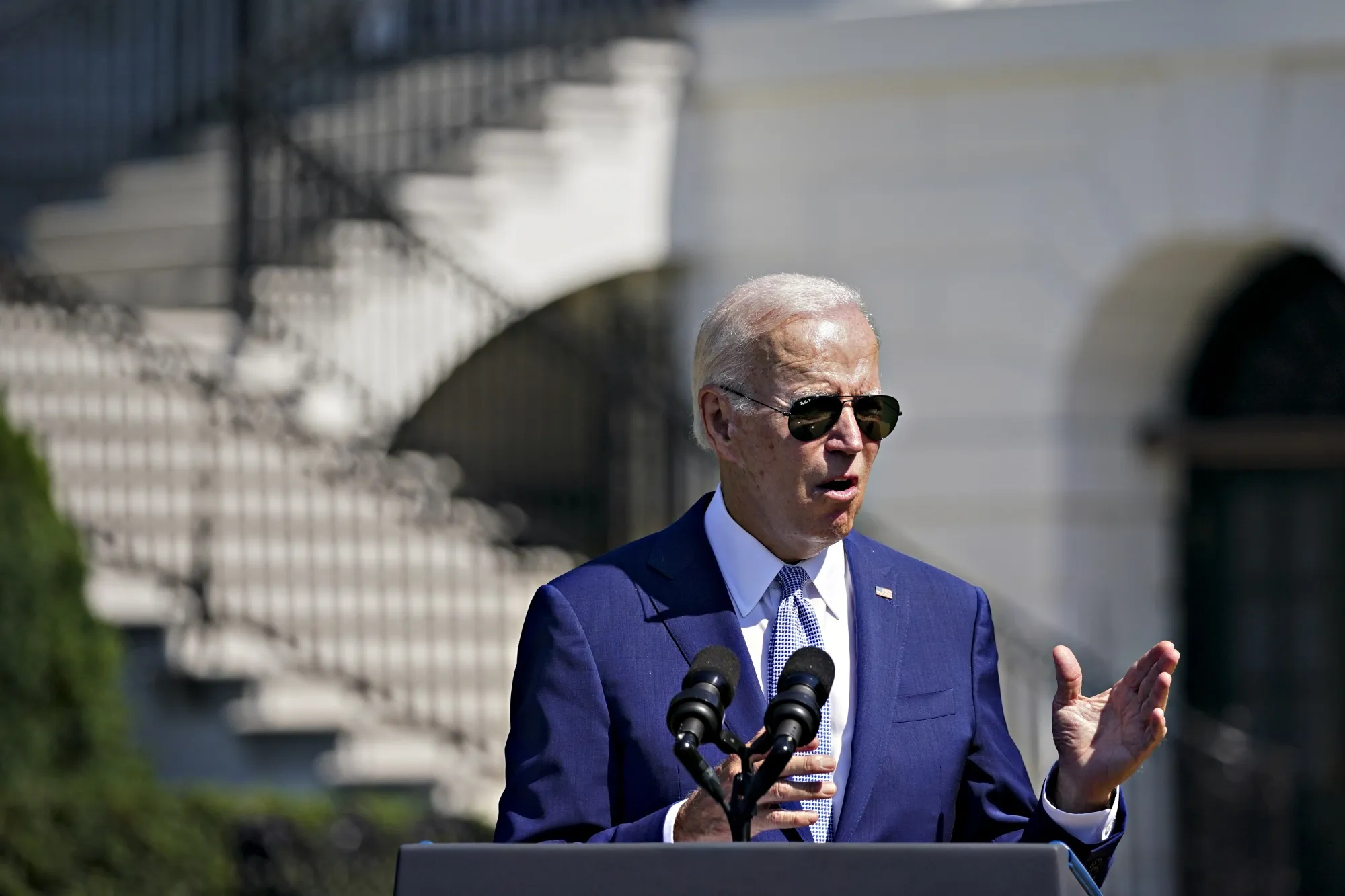 Joe Biden speaks before signing the Chips and Science Act of 2022&nbsp;on&nbsp;Aug. 9. US semiconductor firms have announced billions of dollars in investments as the administration successfully helped push through a broad competition bill that included $52 billion in domestic semiconductor research and development.