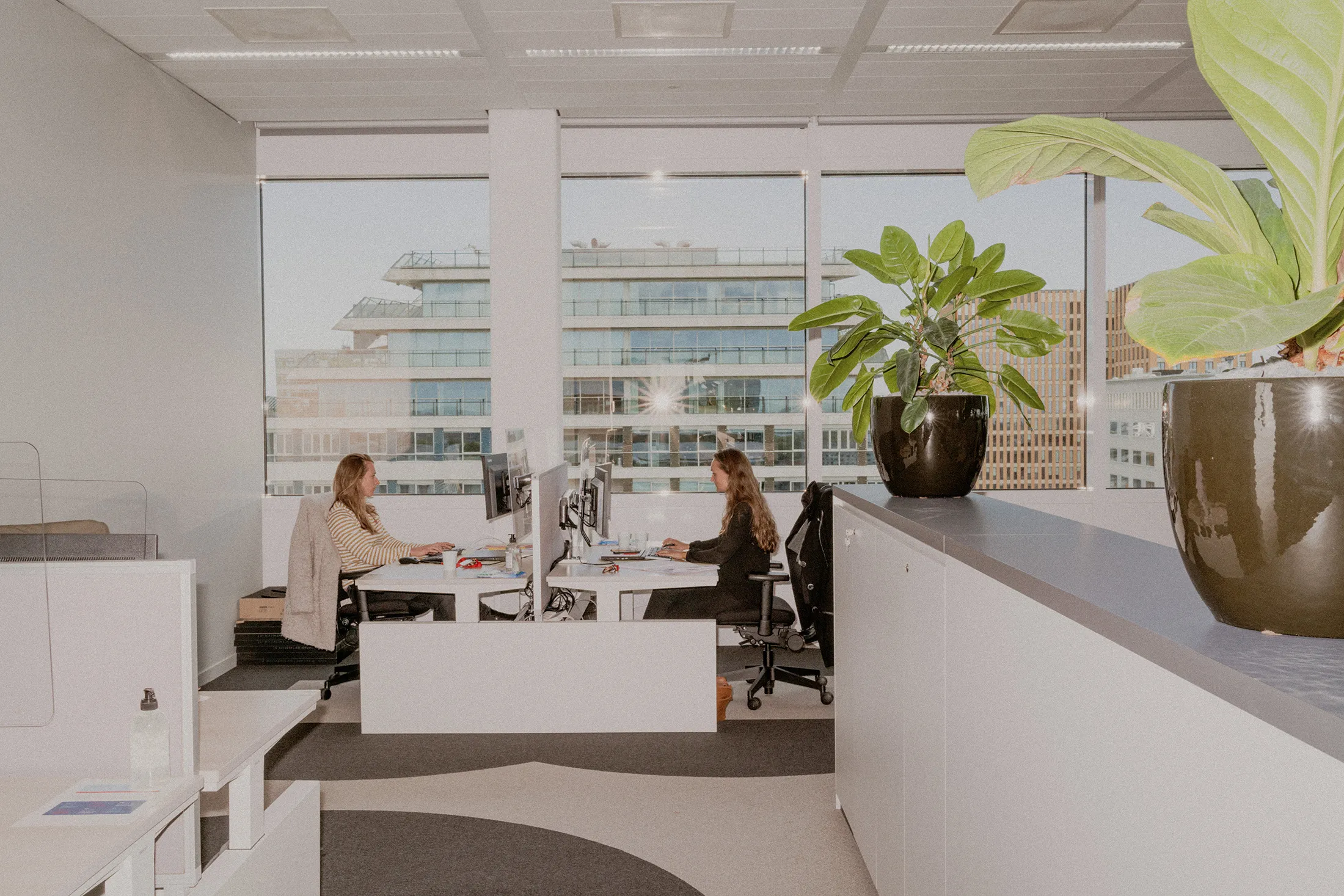 Desks are spaced to allow for safe social distancing at Cushman’s office&nbsp;in Amsterdam.