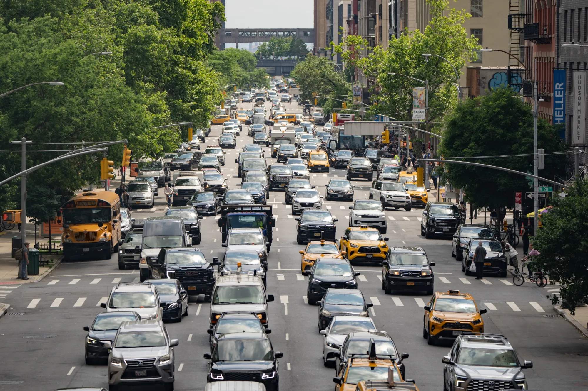 Traffic on 10th Avenue in New York on June 5.