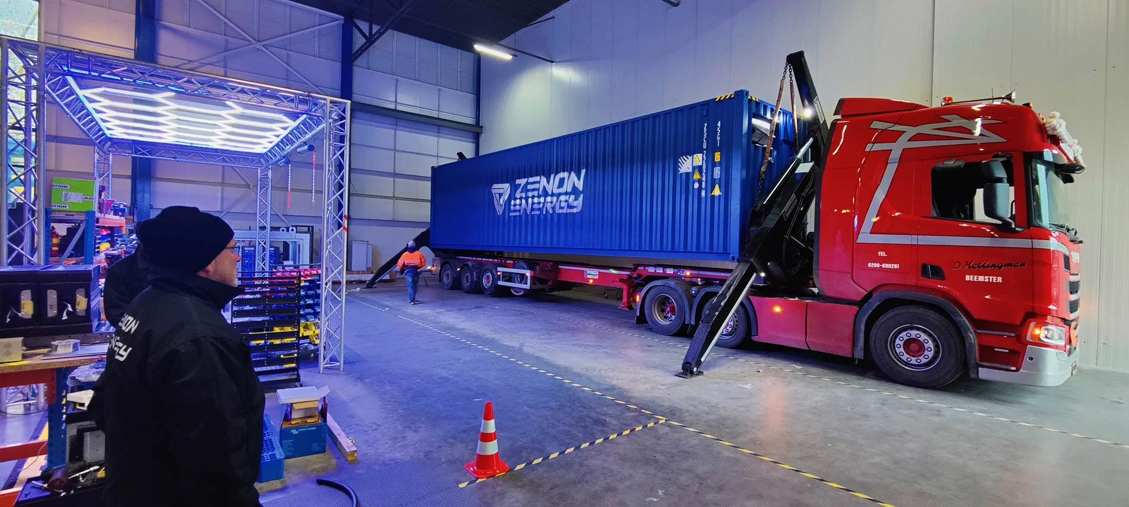 The Zenon battery system on a truck.