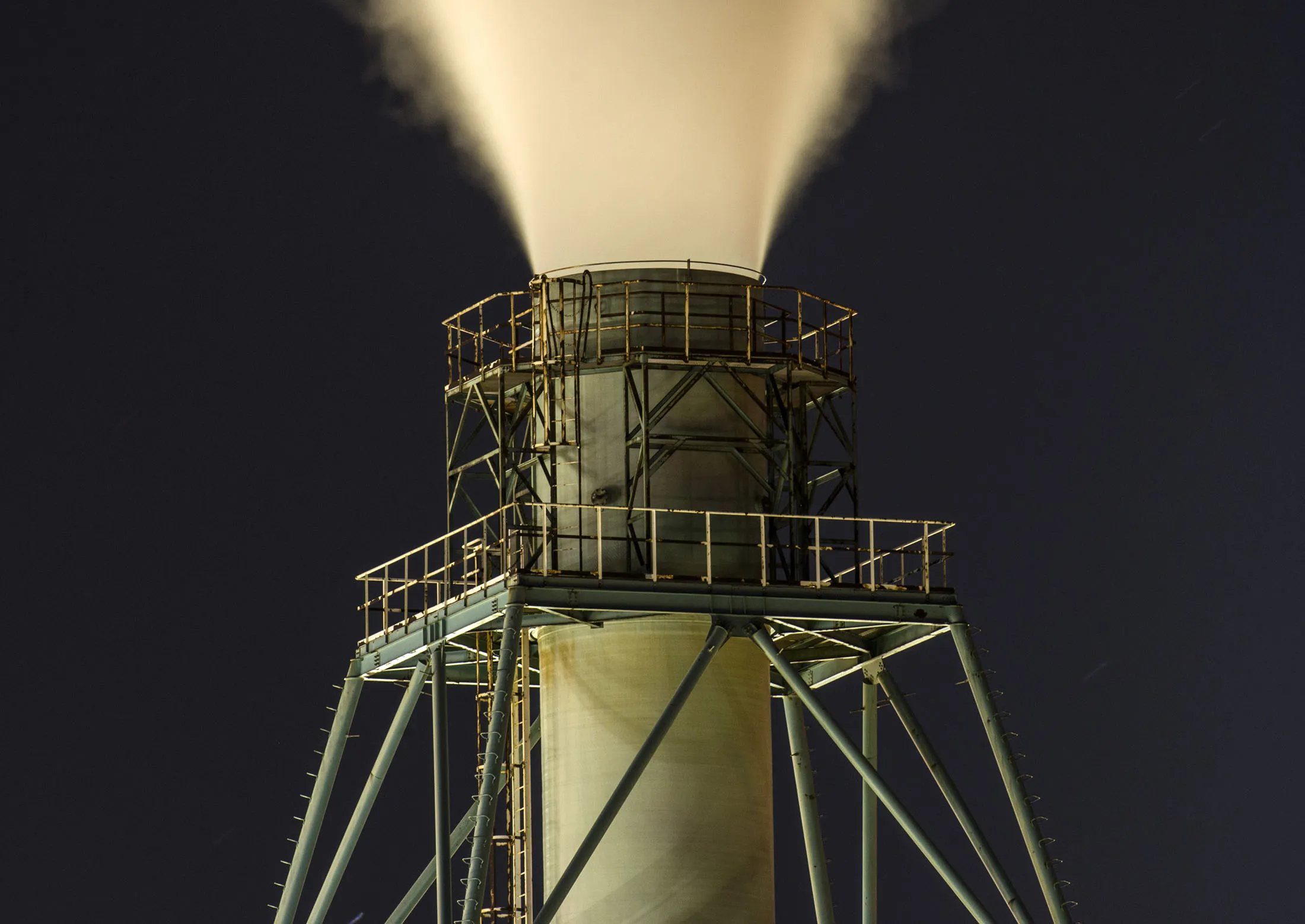 Night Views Of JXTG Nippon Oil & Energy Corp. Muroran Petrochemical Plant
