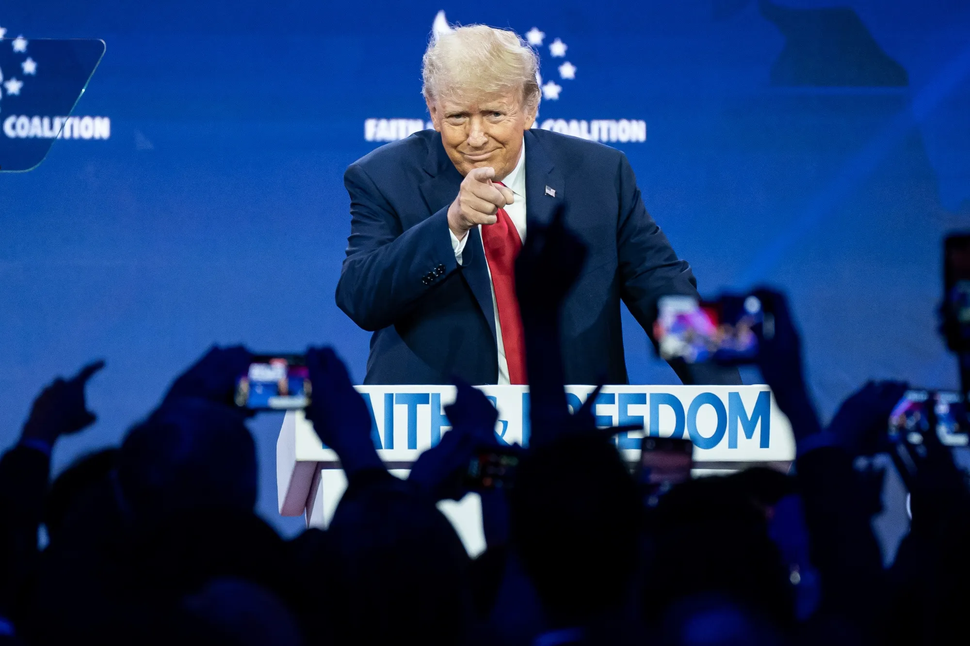 Donald Trump during the Road to Majority’s Faith and Freedom policy conference on June 24.