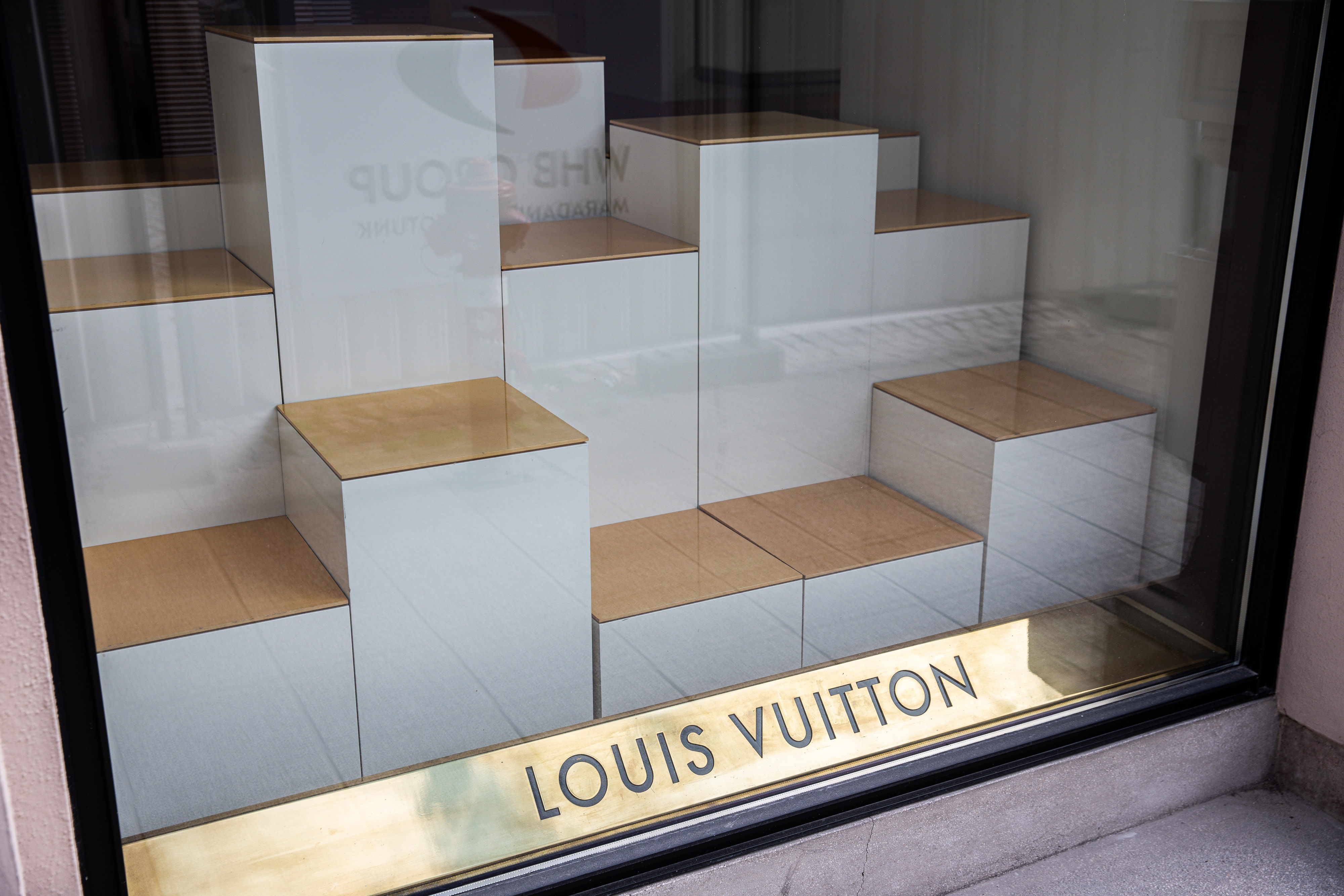 Louis Vuitton Store in the Shopping Street of Geneva Editorial