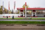 A Lukoil PJSC gas station in Bucharest. Photographer: Ioana Moldovan/Bloomberg