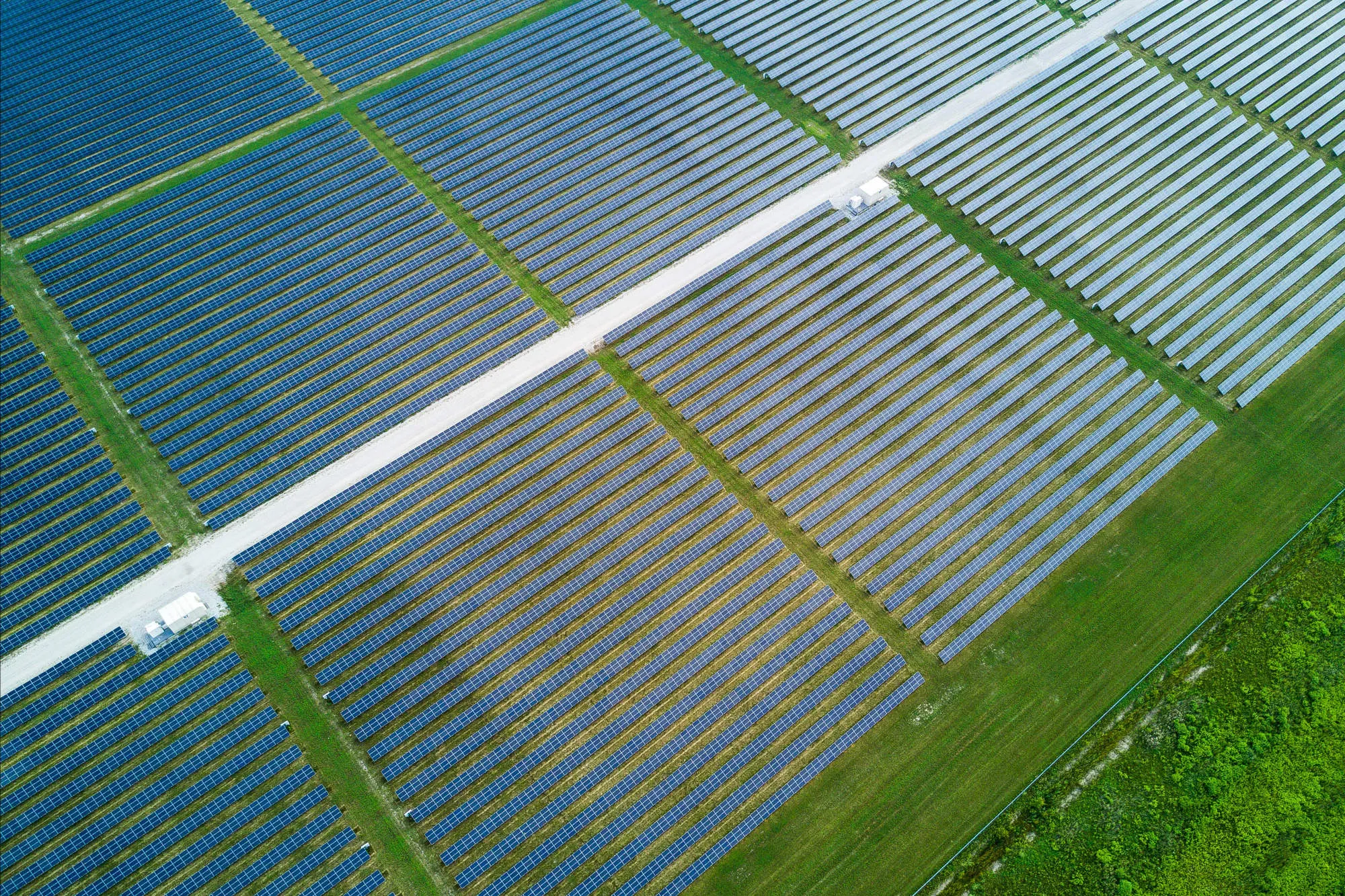 Solar panels at a solar farm in Canada