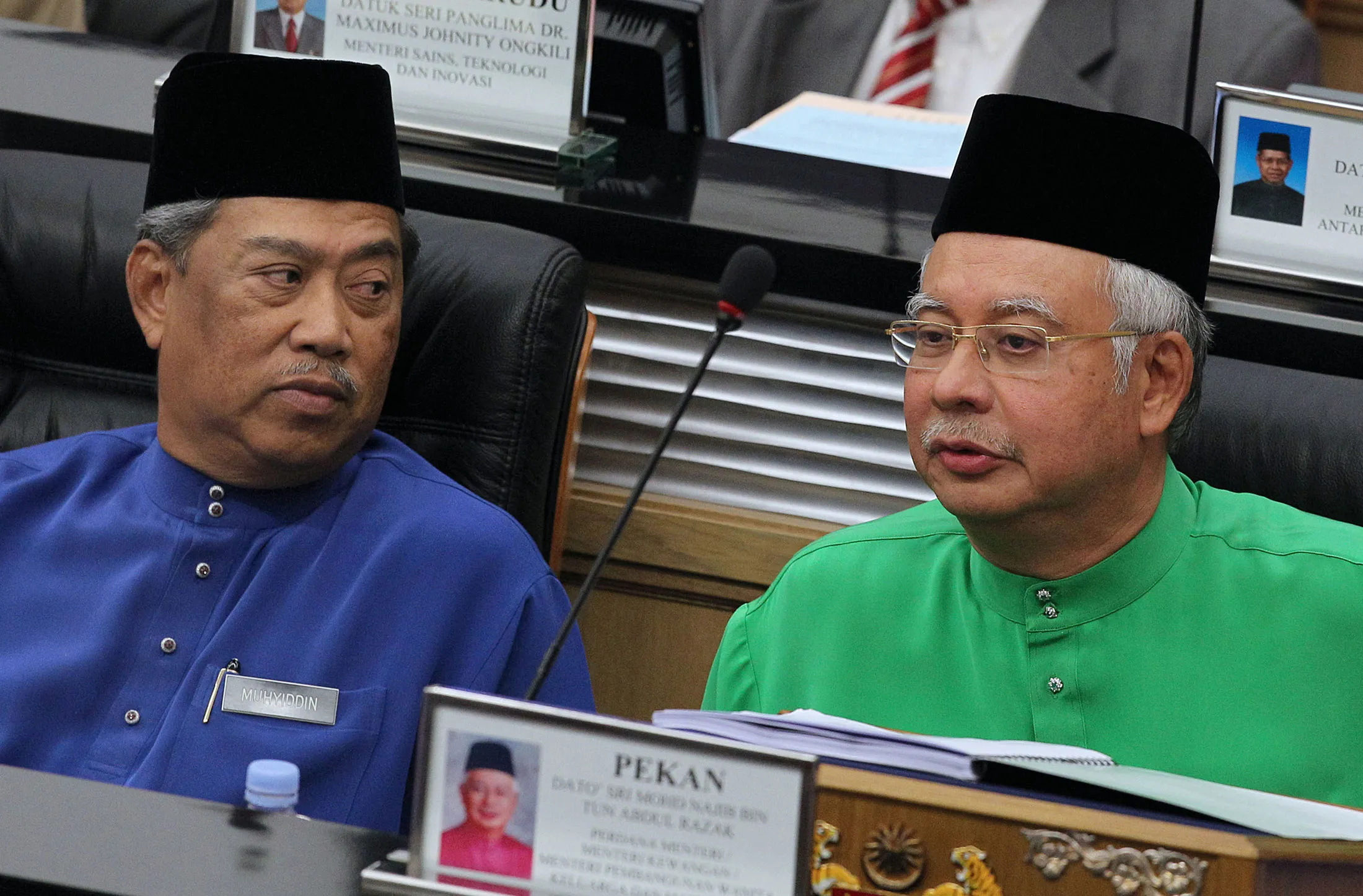 Deputy Prime Minister Muhyiddin Yassin, and Najib Razak, Malaysia's Prime Minister.
