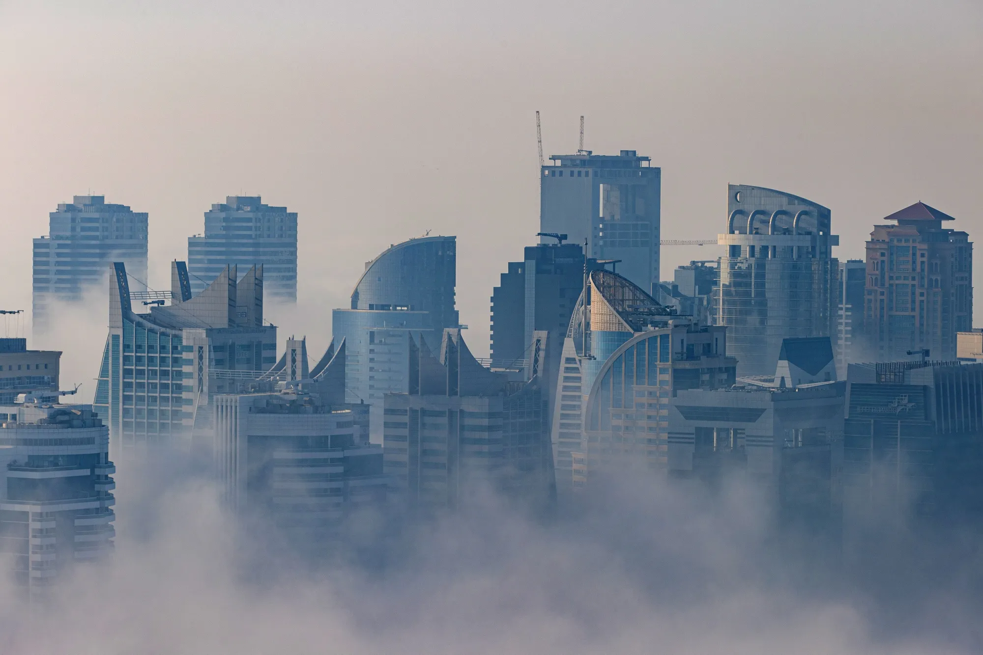 Morning fog in Dubai.&nbsp;