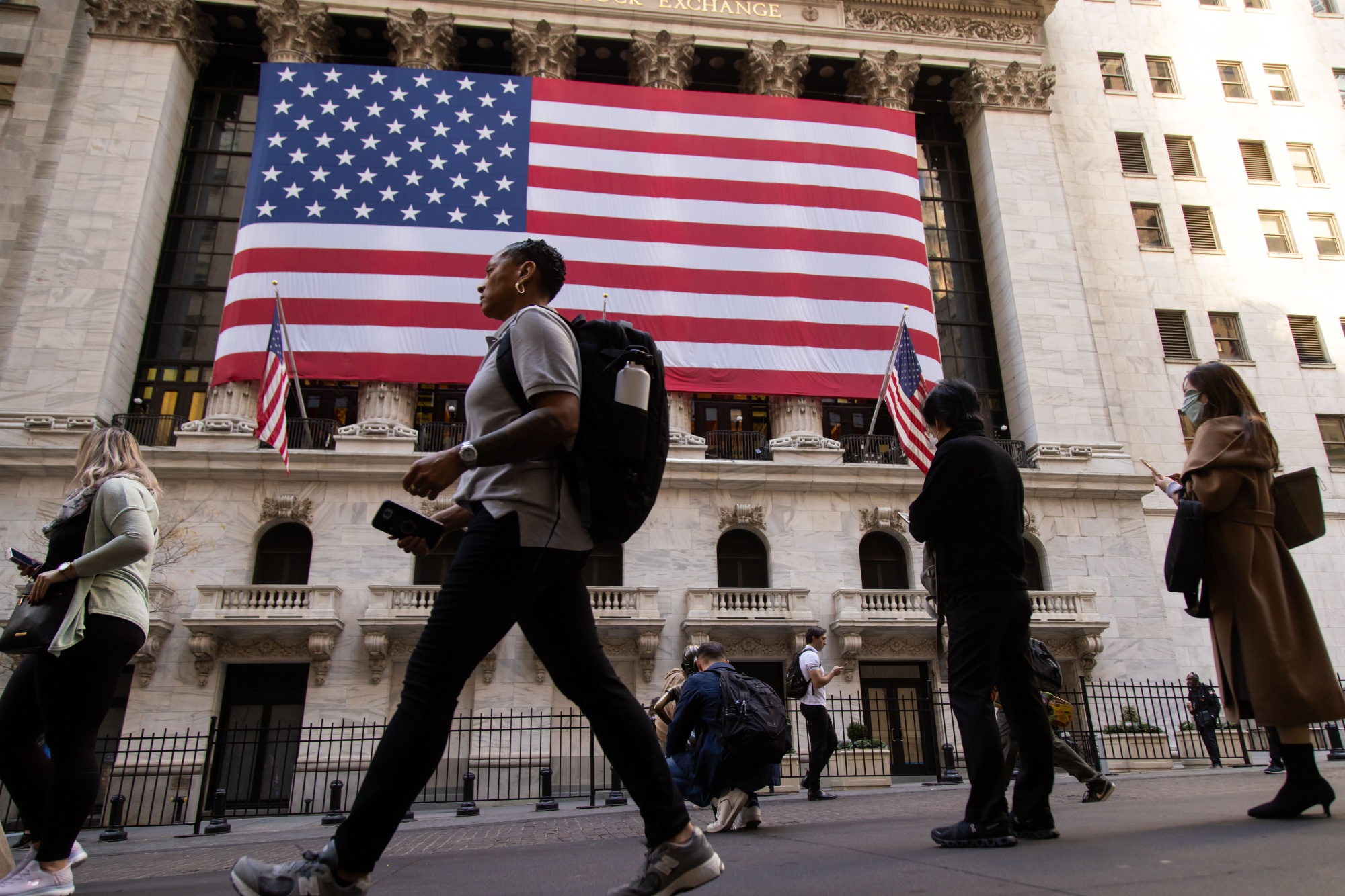 The New York Stock Exchange (NYSE) in New York, US, on Wednesday, Nov. 6, 2024. Donald Trump quickly put his stamp on financial markets as his victory in the US presidential election propelled "Trump Trade" plays across assets.