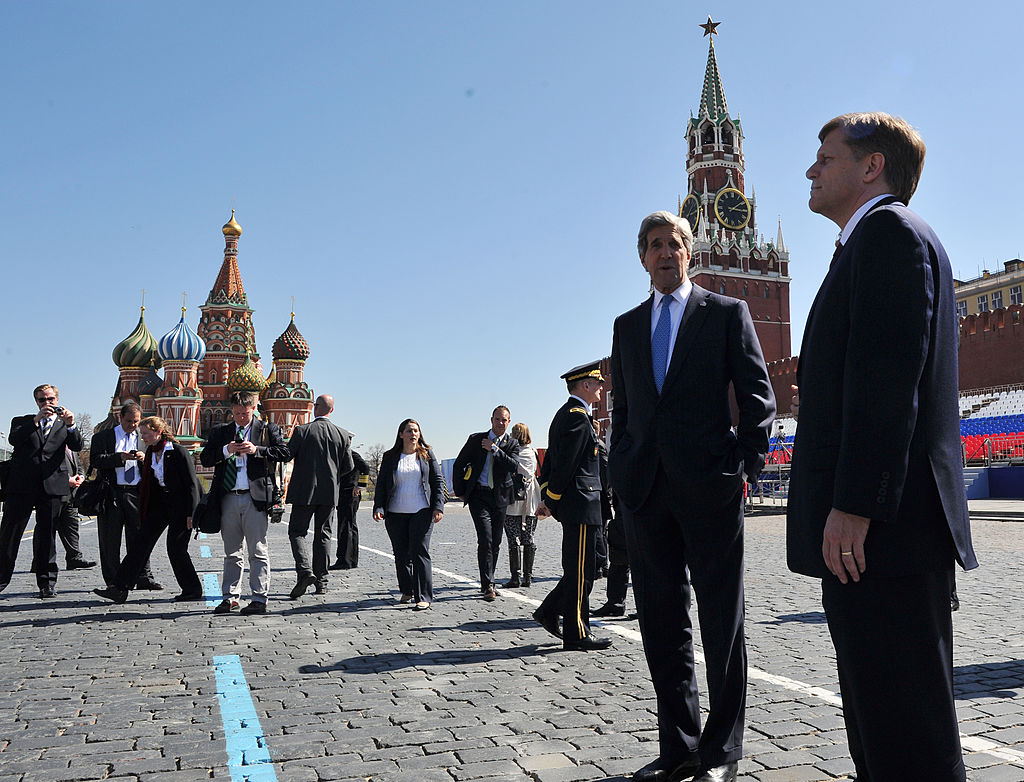 John Kerry and Michael McFaul in Moscow. You can't say they didn't try.
