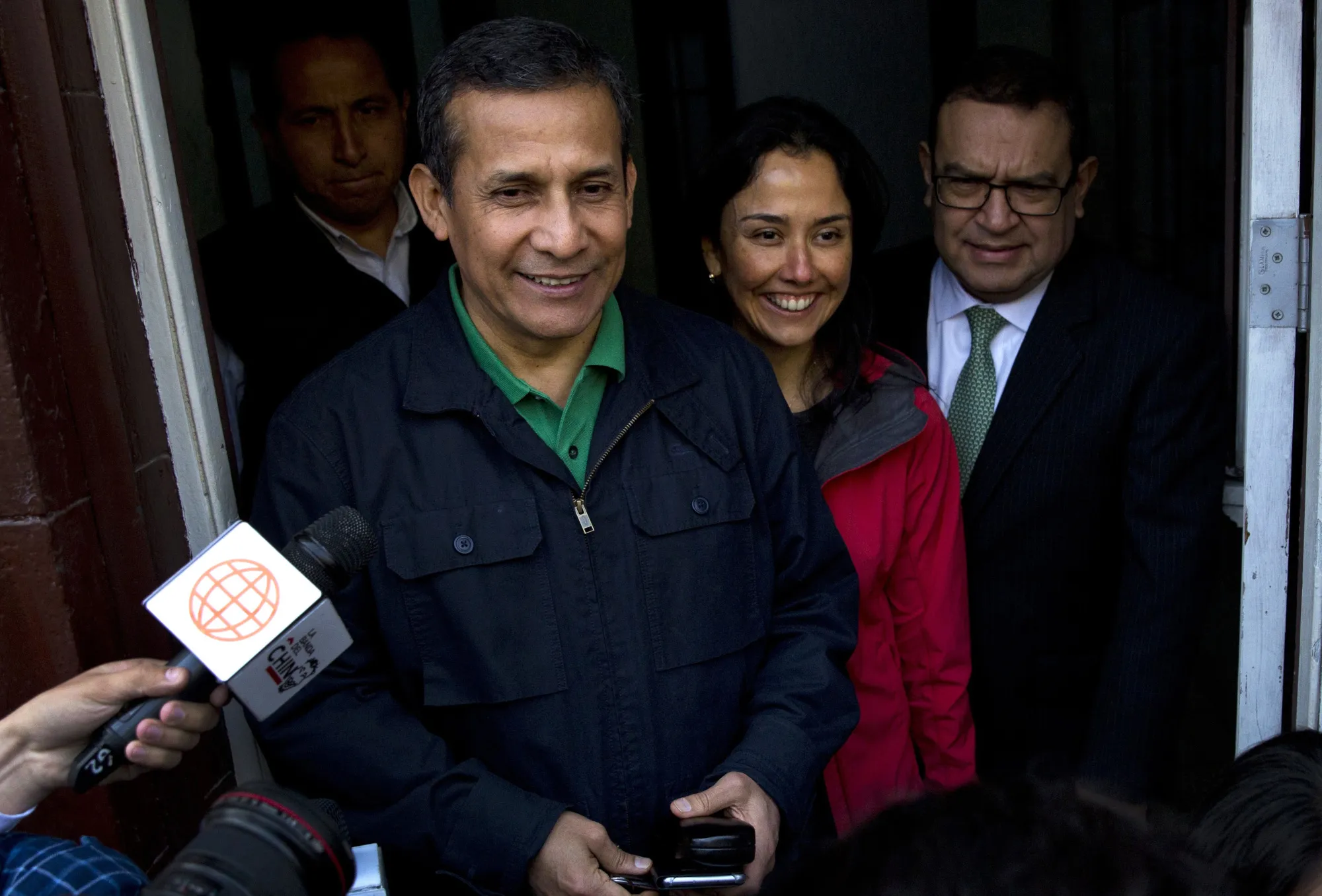 Peru's former President Ollanta Humala and his wife Nadine Heredia .
