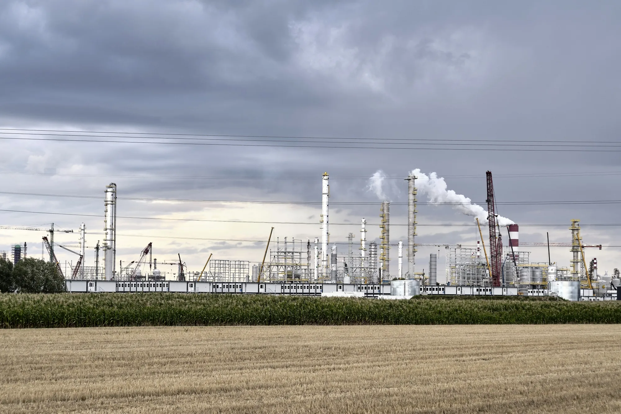 The residential compound near the&nbsp;Orlen refinery on the outskirts of Plock, Poland, on&nbsp;Aug 8.