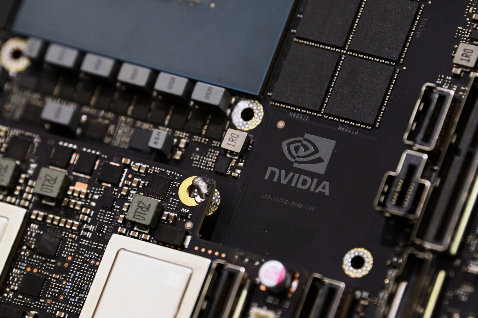 A Nvidia Blackwell GPU chip.