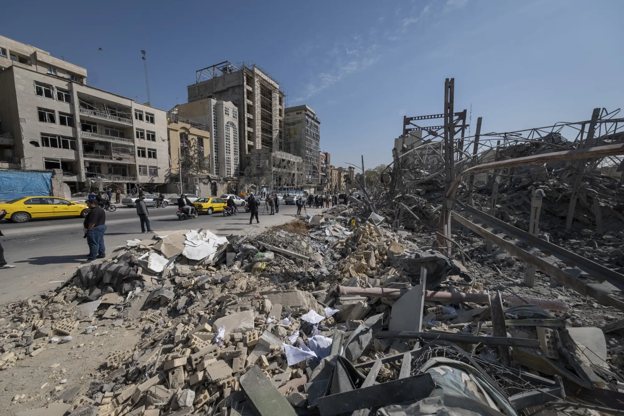 A destroyed police station in Tehran, on March 4.