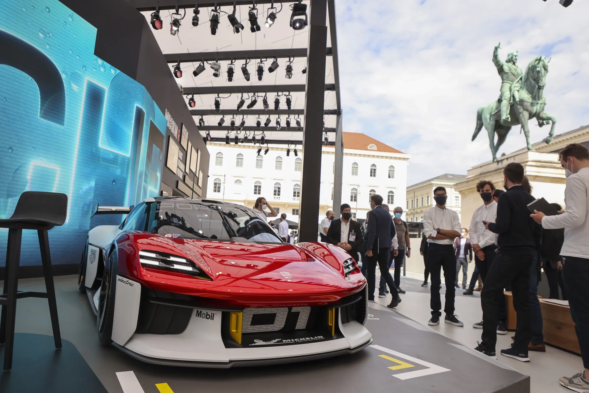 A Porsche Mission R concept car on display at the IAA Munich Motor Show in September.&nbsp;&nbsp;