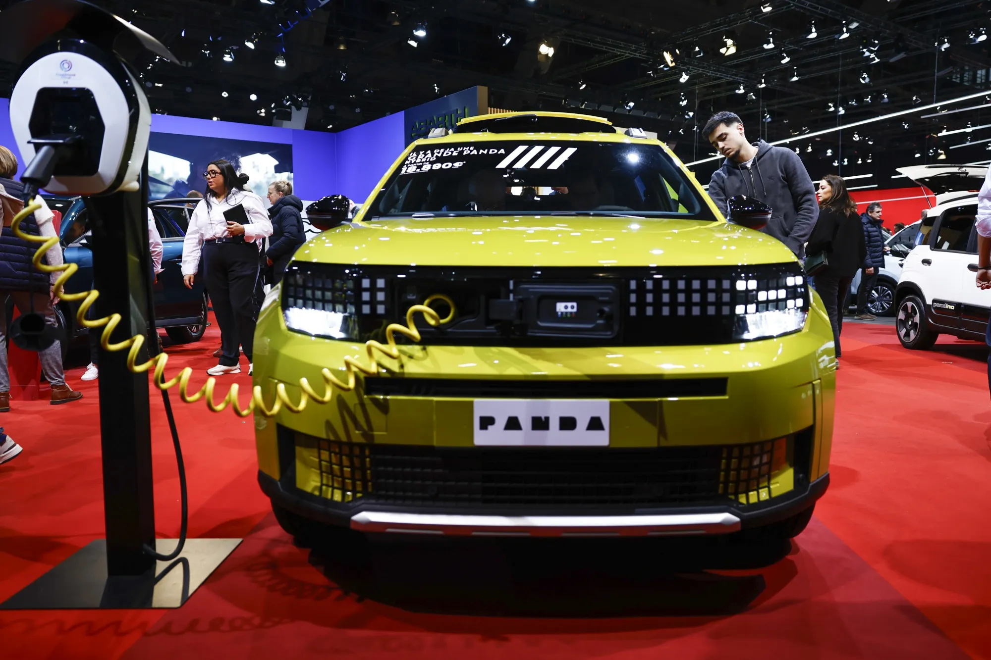 A Fiat Grande Panda electric vehicle.