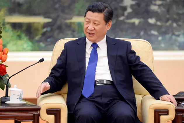 Chinese President Xi Jinping meets Claude Bartolone, President of the French National Assembly, at the Great Hall of the People in Beijing, on Jan. 23, 2014