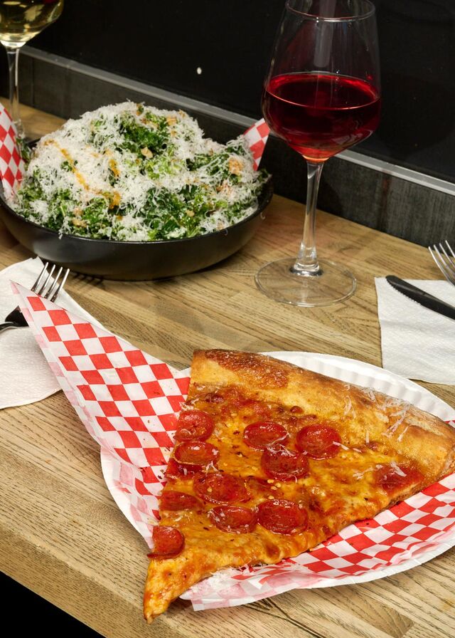 A slice at Yukon Pizza.