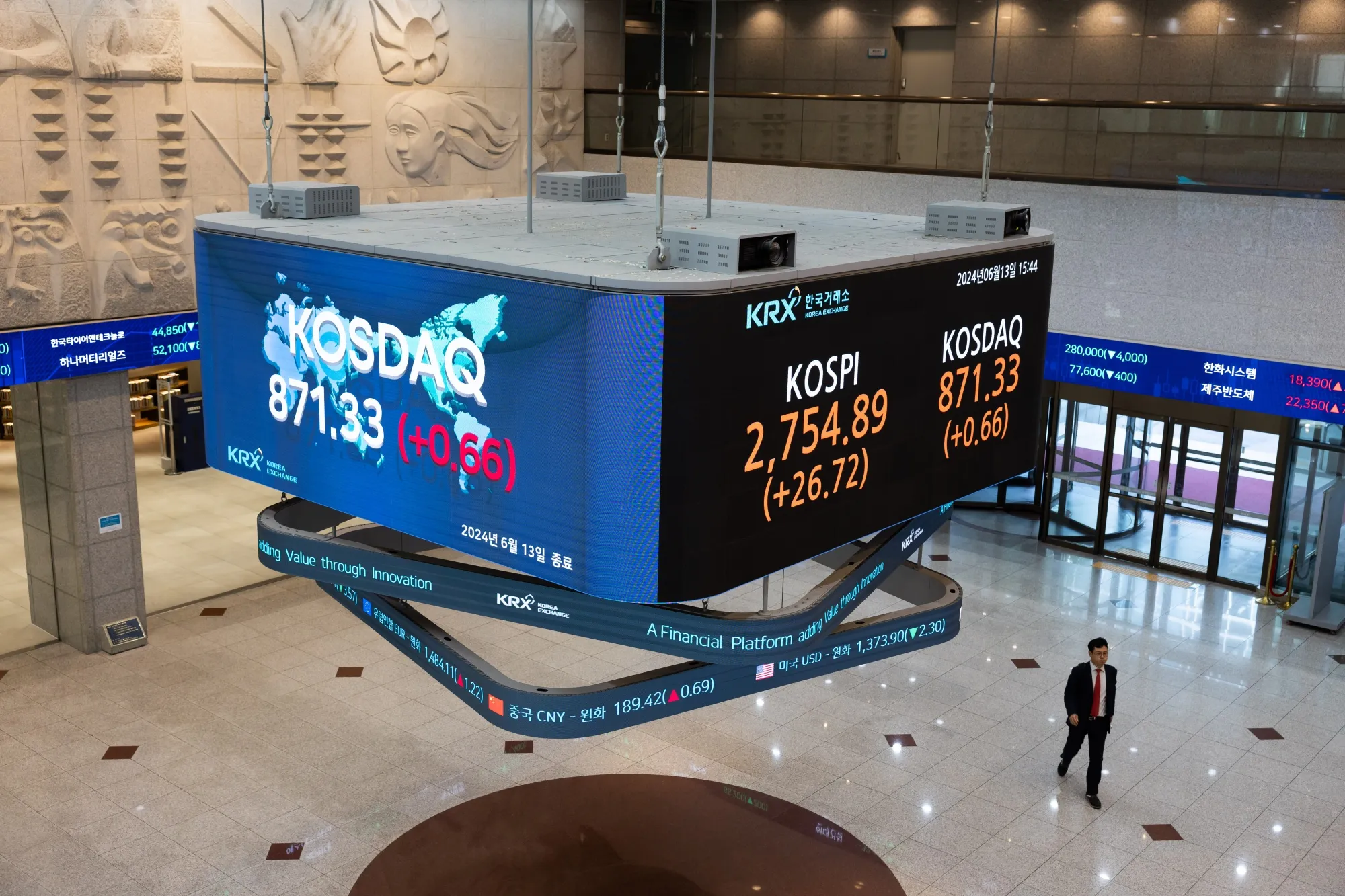 The Korea Exchange  in Seoul.