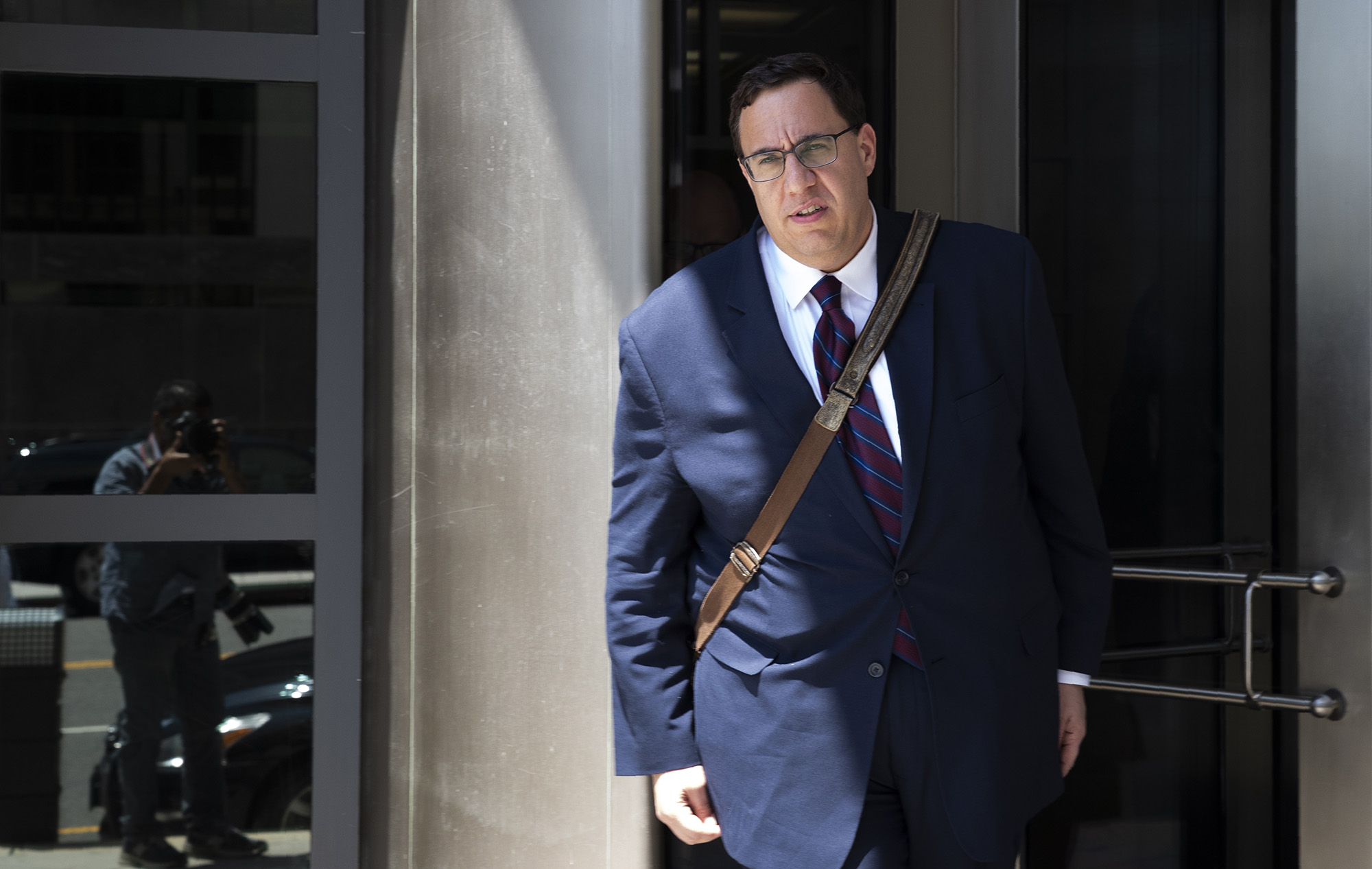William Consovoy leaves the federal courthouse in Washington, in&nbsp;July&nbsp;2019.