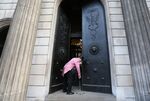 A doorman at the Bank of England in London.
