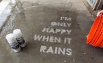 relates to You Can Only See This Amazing Invisible Graffiti When It Rains