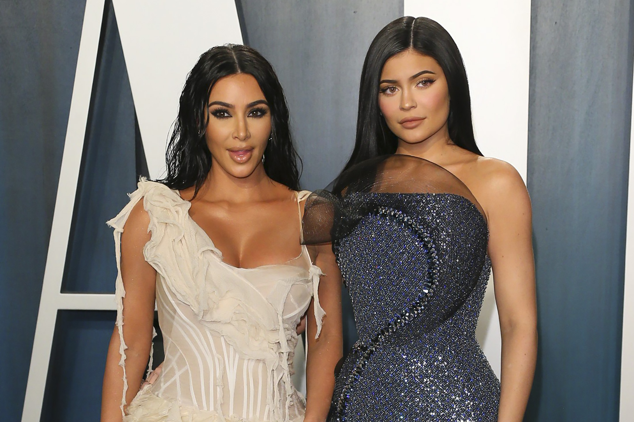 Kim Kardashian West, left, and Kylie Jenner.