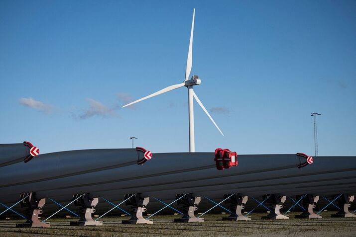 Vestas wind turbine blades.
