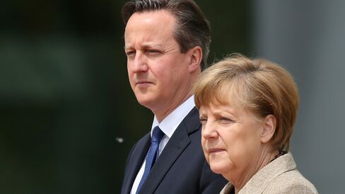 David Cameron Meets With Angela Merkel In Berlin