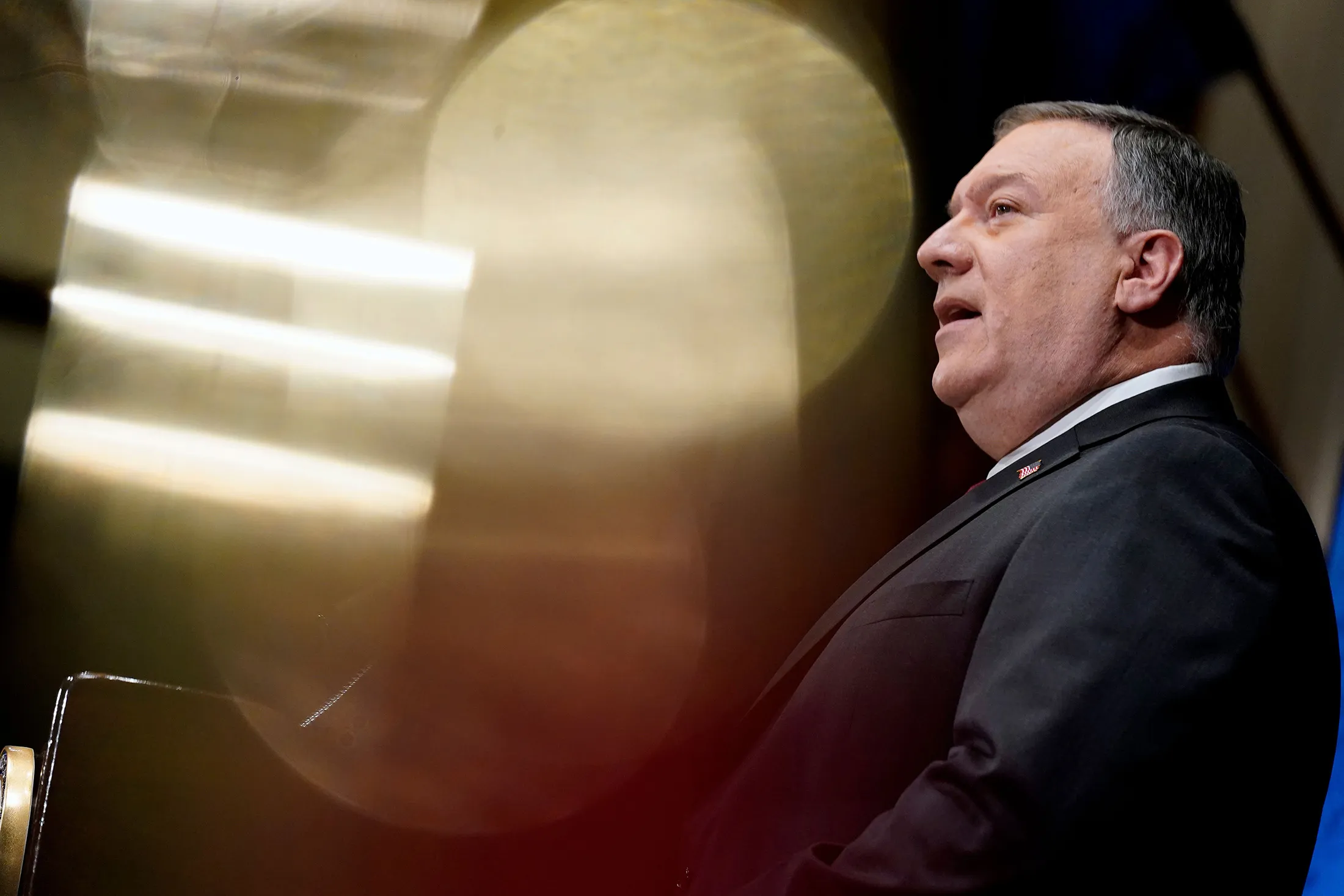 Michael Pompeo at the National Press Club in Washington, D.C., on Jan. 12