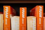 Fram air filters at an auto parts store in Oklahoma City, Oklahoma, US, on Tuesday, Dec. 16, 2025. First Brands founder Patrick James asked a judge to dismiss a lawsuit accusing him of misappropriating hundreds of millions of dollars, contending firms that provided his company with off balance-sheet financing engaged in “predatory” practices that helped tip the auto-parts supplier into bankruptcy.