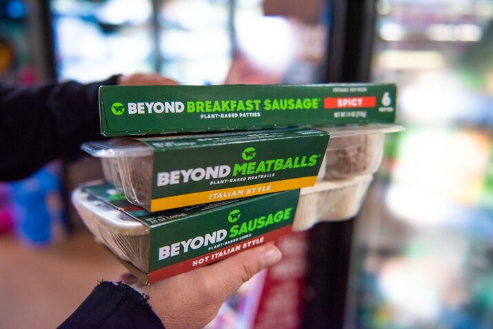 Beyond Meat products at a grocery store in Ardsley, New York, US.