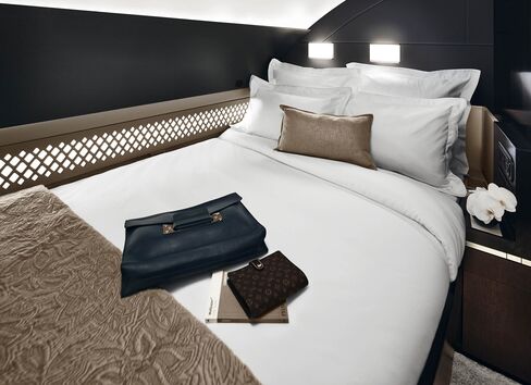 The Residence bedroom onboard an Etihad Airways Airbus A380.