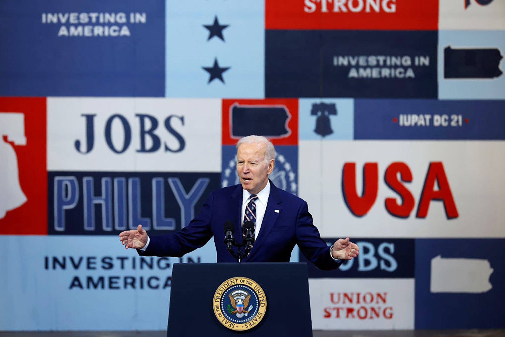 Joe Biden talks about his proposed FY2024 federal budget in Philadelphia, March 9.