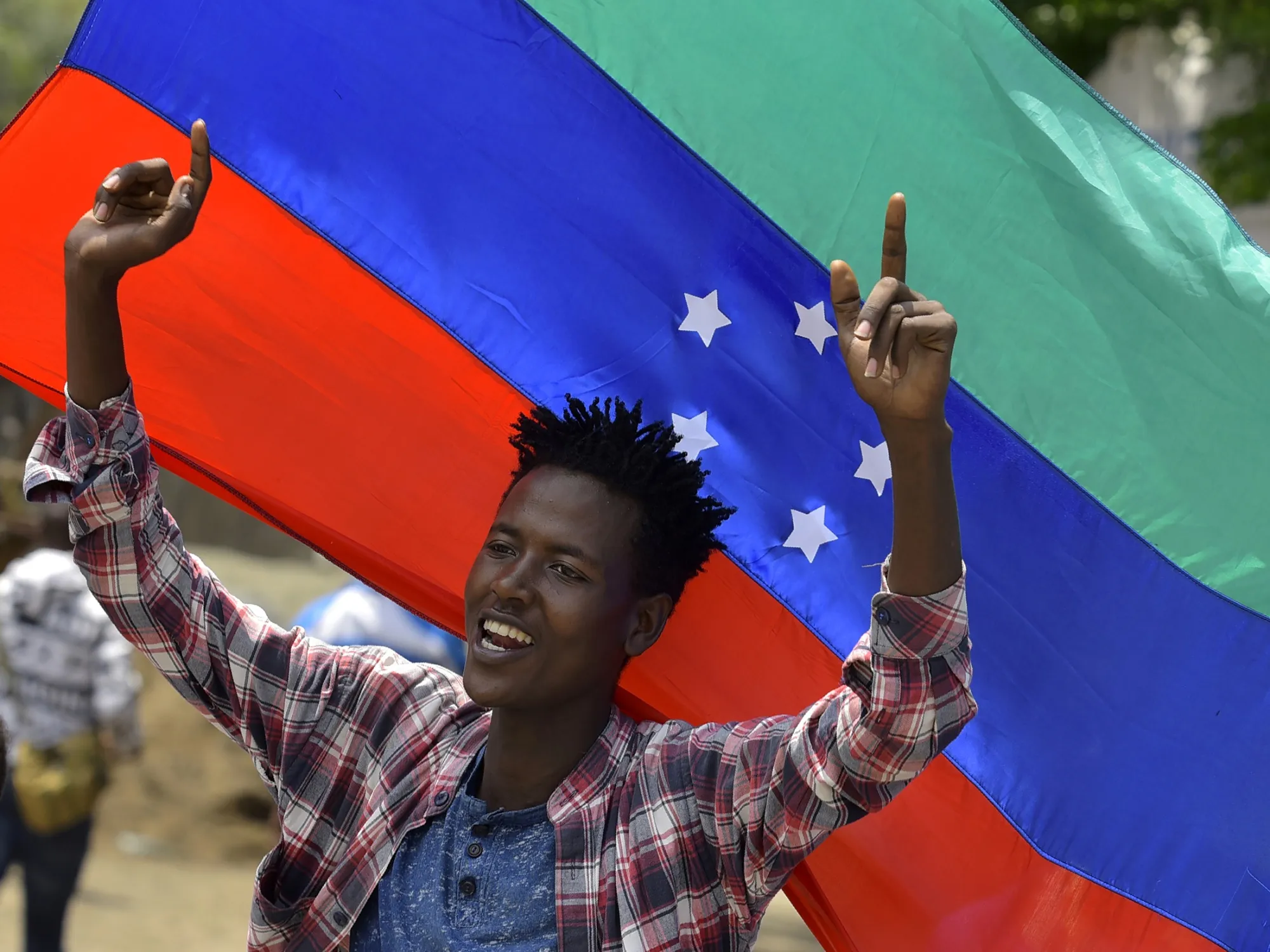 Sidama ethnic group supporters in Awasa, Ethiopia.