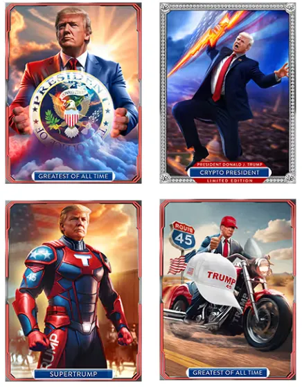 Trump Sells $99 NFTs Depicting Him as Superhero, Motorcyclist - Bloomberg