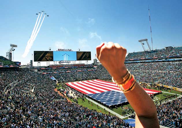 At Jacksonville Jaguars Stadium, It's Party Time, Win or Lose - Bloomberg