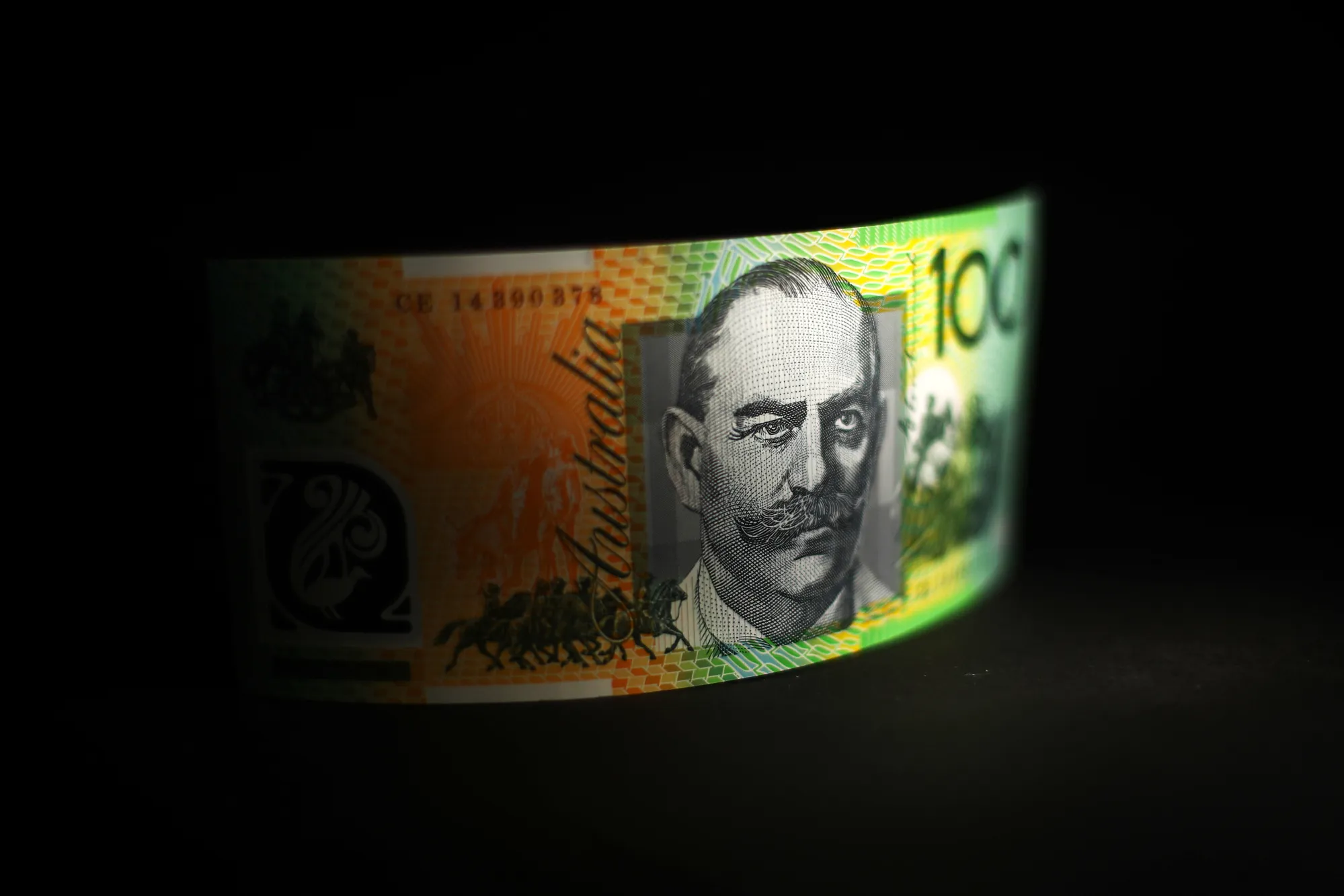 An Australian one hundred dollar banknote.