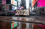 A vehicle delivers the &quot;2021&quot; New Year's Eve numerals in the Times Square. Photographer Michael Nagle/Bloomberg