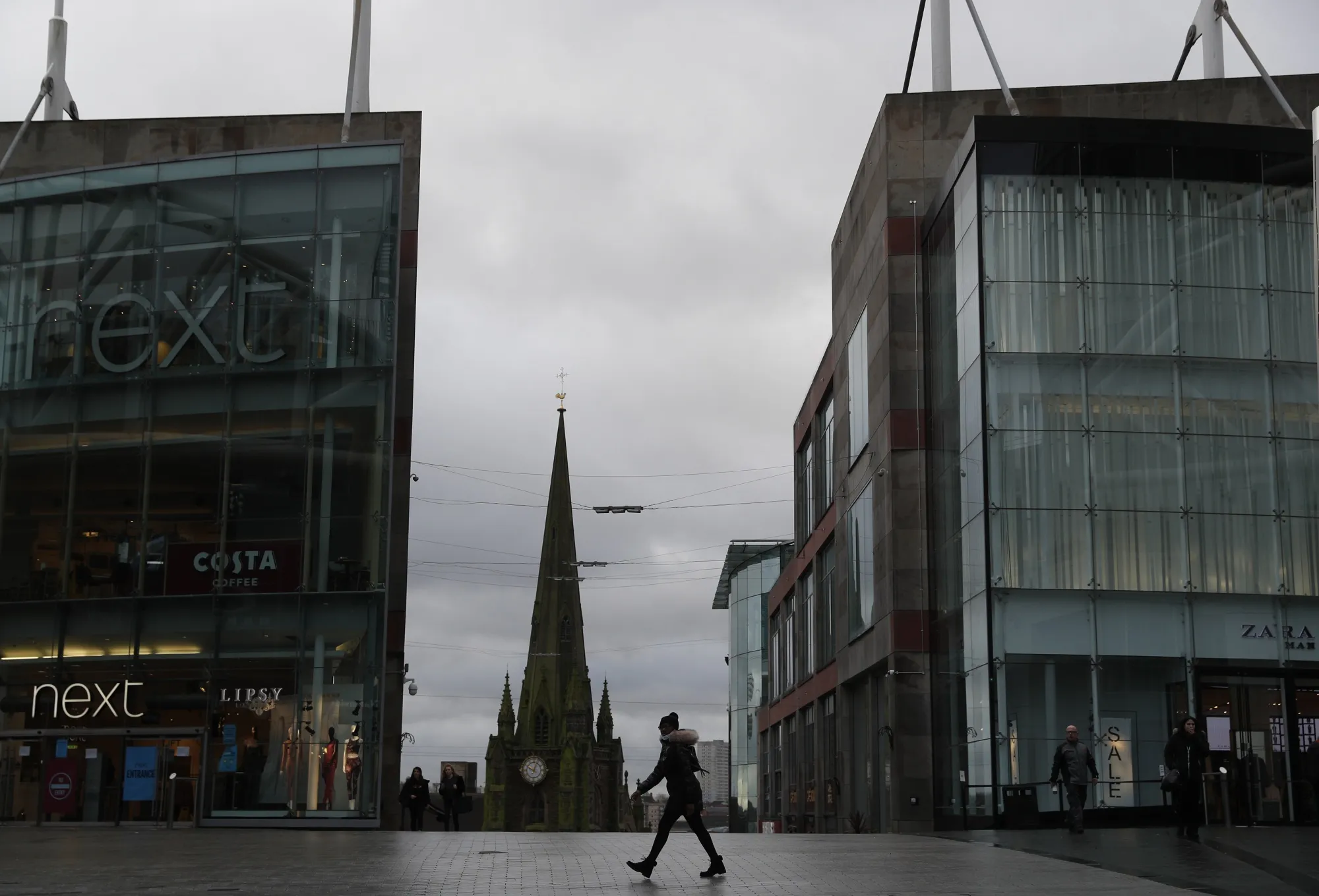 The Bullring shopping center in central Birmingham.