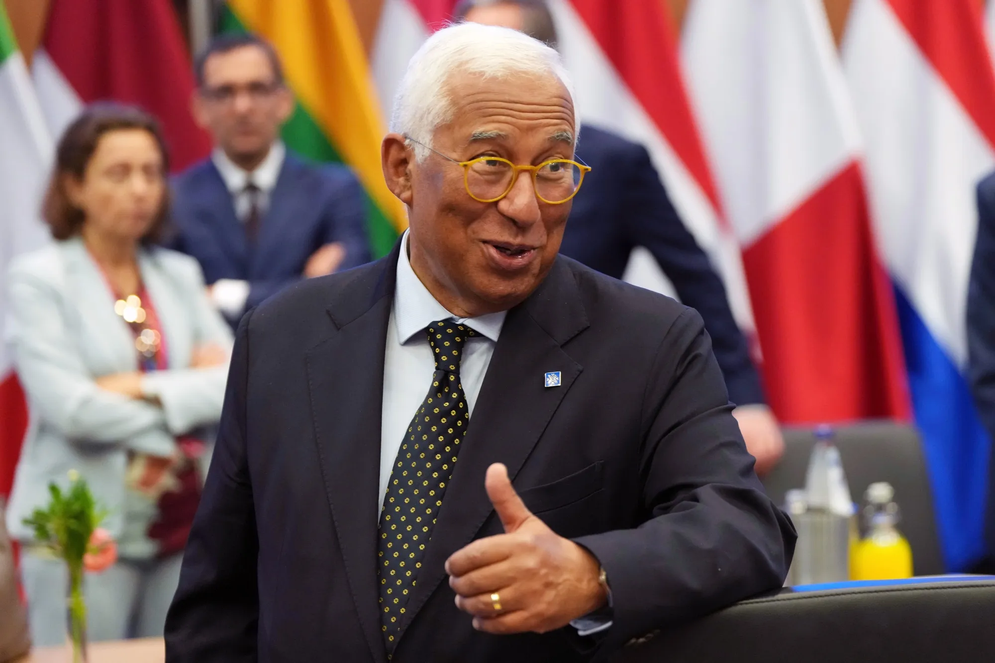 Antonio Costa attends the EU Summit in Cyprus.