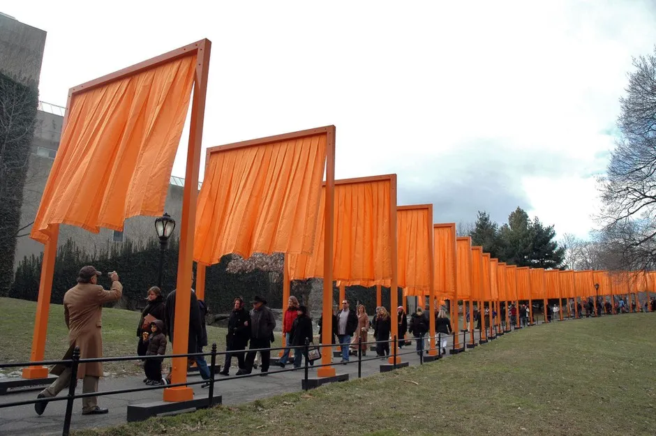 In February 2005, Christo and Jeanne-Claude unveiled "The Gates" in New York's Central Park.