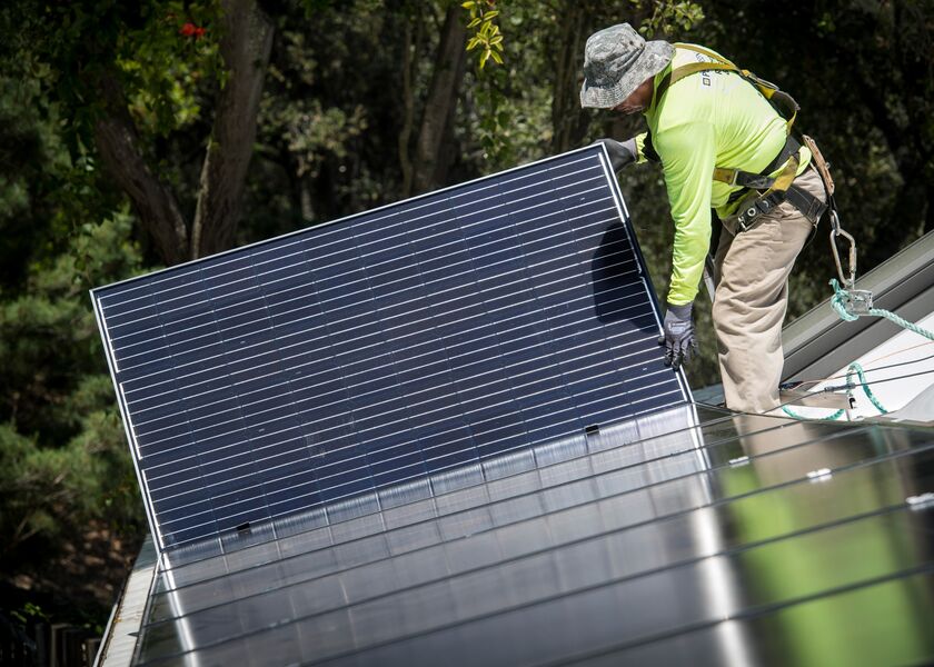 A Solar Panel Retrofit Install As California Becomes First State To Order Solar On New Homes