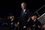 President Joe Biden walks down the steps of Air Force One at Dover Air Force Base, Del., Thursday, June 2, 2022, as he heads to Rehobeth Beach, Del., for the weekend. (AP Photo/Susan Walsh)