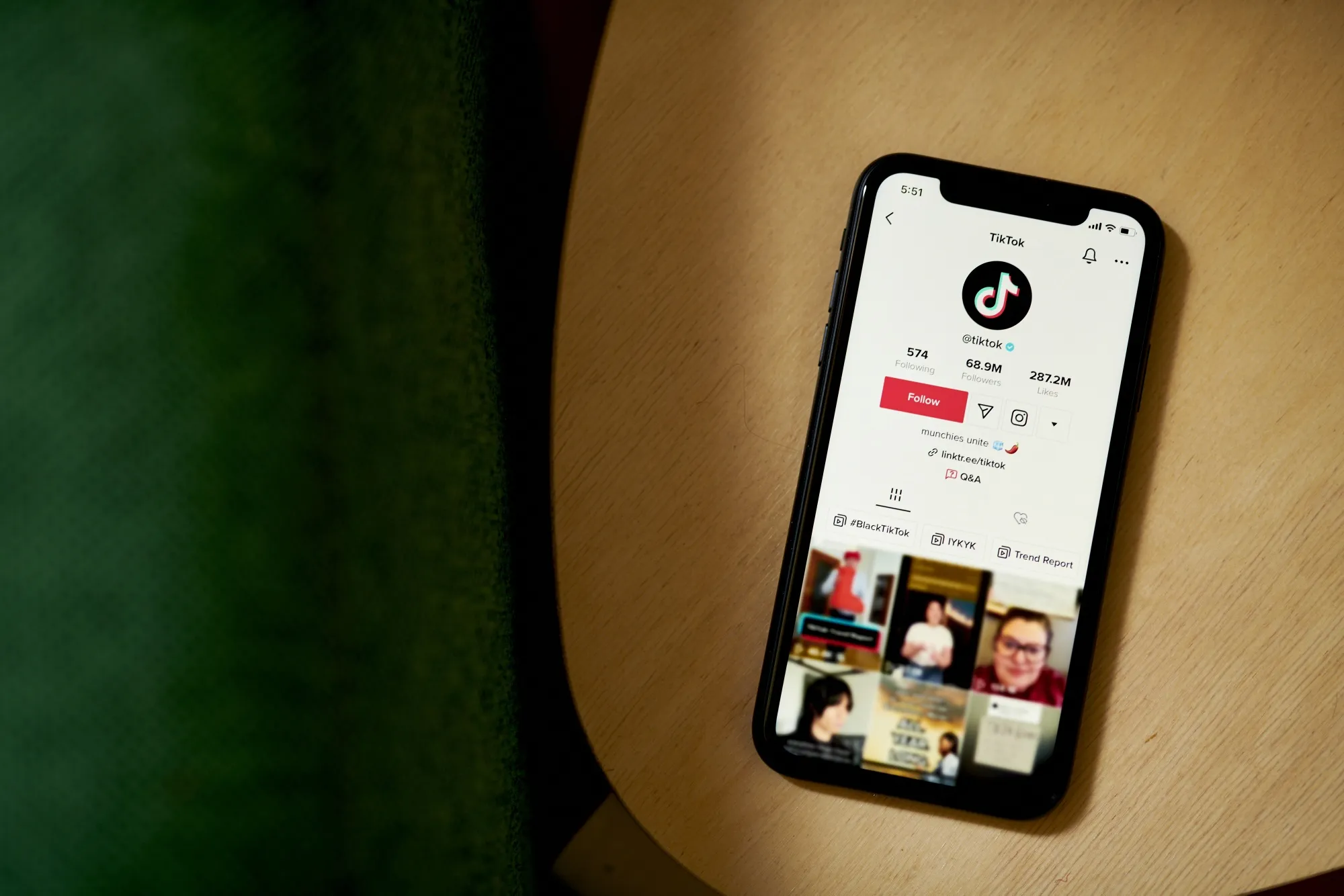 The TikTok app