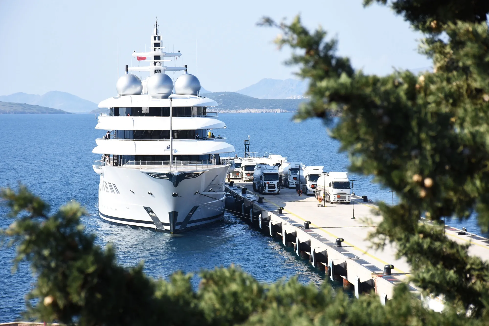 The Amadea, anchored in Turkey, in Feb. 2020.