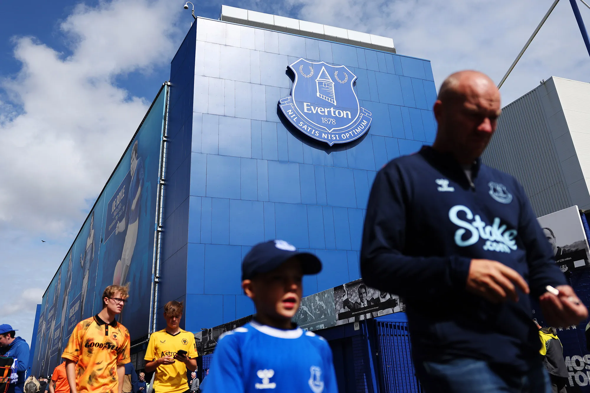 Fans arrive outside the stadium prior to an&nbsp;Everton FC match&nbsp;in Liverpool.&nbsp;