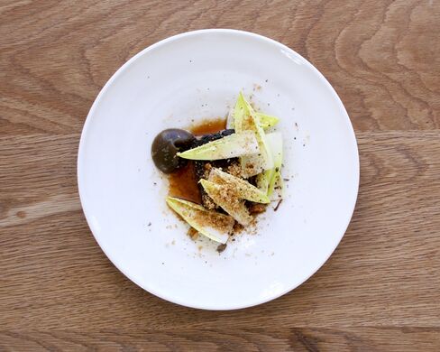 At Lyle's, starters such as bloodcake show chef James Lowe's understanding of flavors.