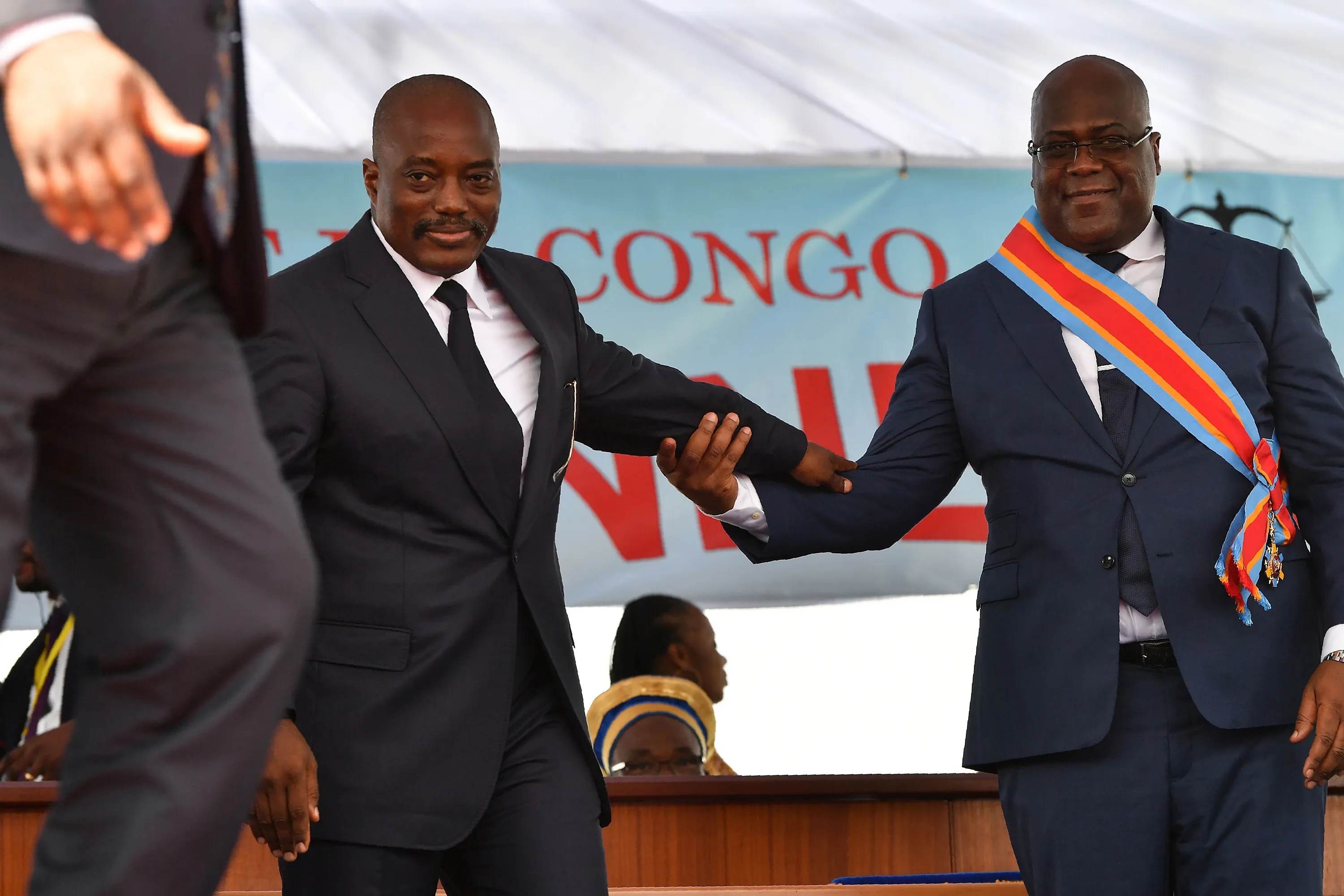 Joseph Kabila, left, and Felix Tshisekedi